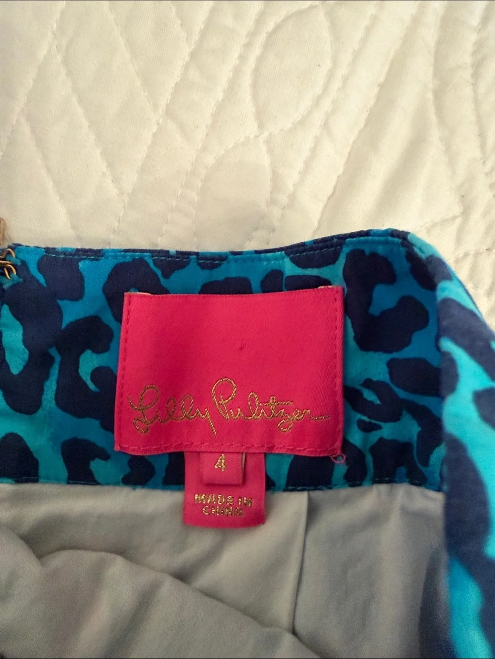 Lilly Pulitzer Teal Blue Tropical A-Line Skirt Full with Pink & Green Accents 4